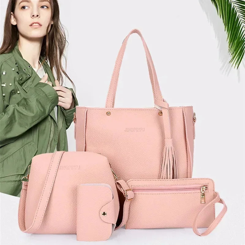 Bolsa Feminina 2024 Nova Moda Quatro Peças