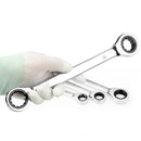 Chave de catraca de anel de cabeça dupla 8/9/10/11/12/13/14/15/16/17/18/19 mm Conjunto de chaves de catraca de aço cromo vanádio Ferramentas de reparo automotivo